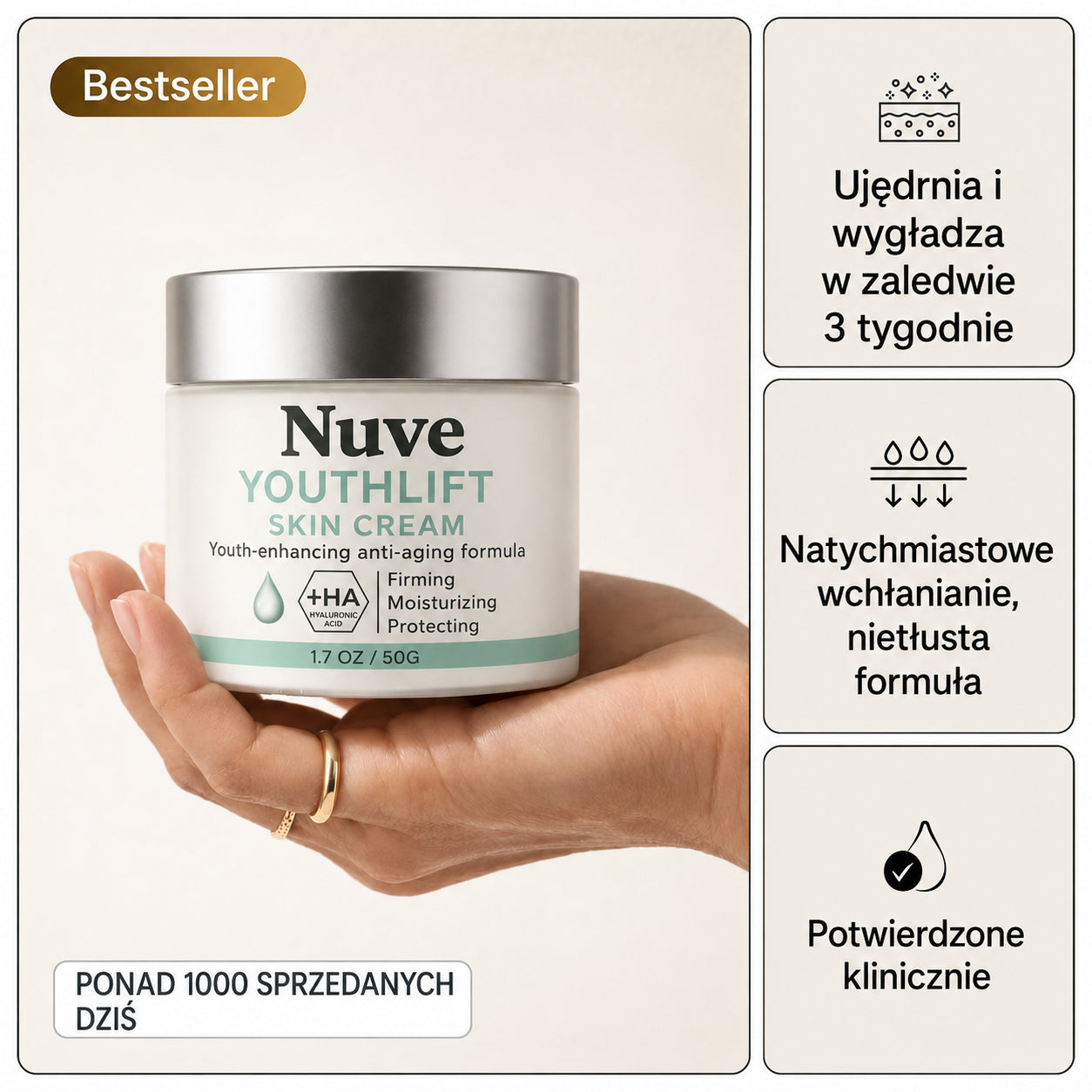 „Nuve YouthLift Retinol“ odos kremas