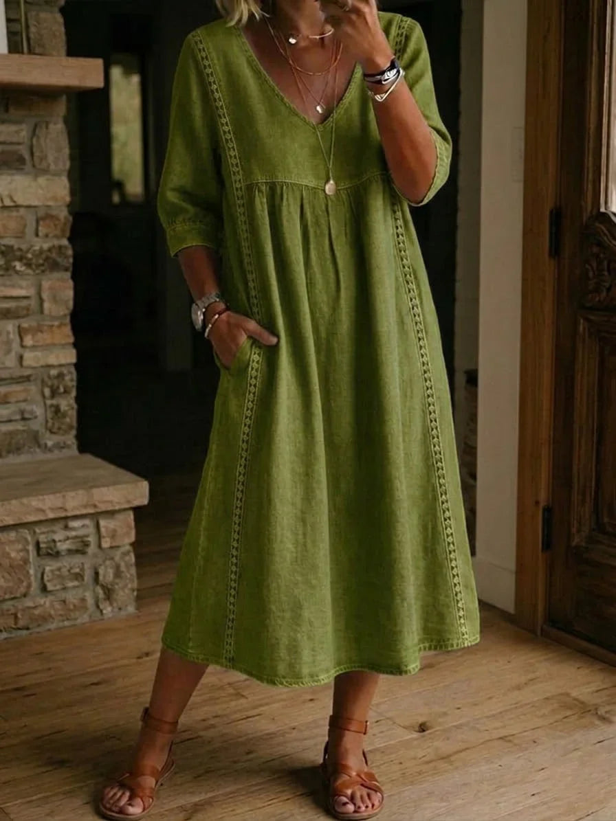 Elegantiška medvilninė suknelė
