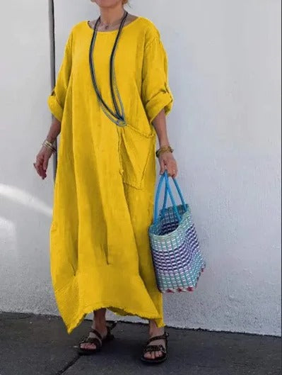 Kasdieniška lininė suknelė