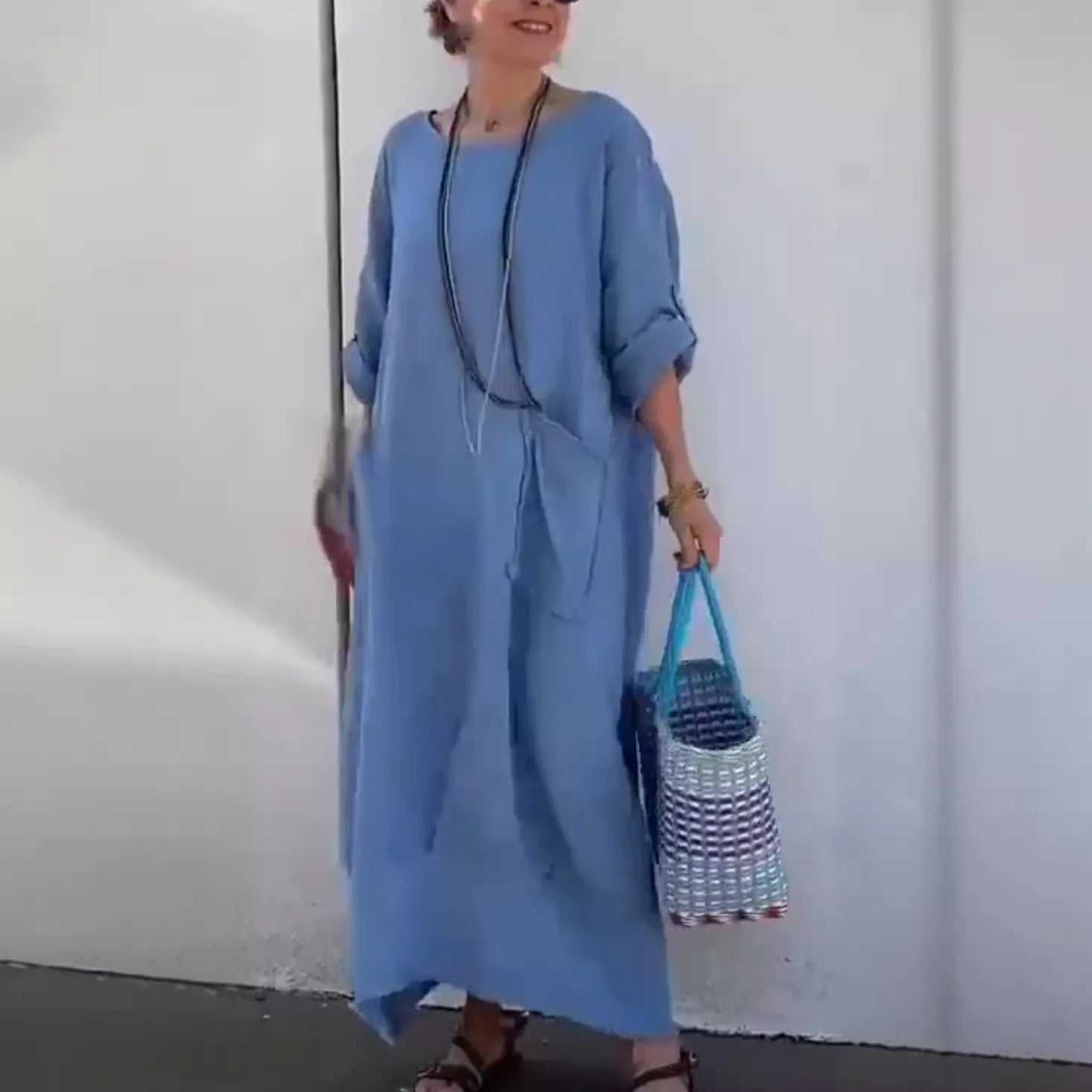 Kasdieniška lininė suknelė